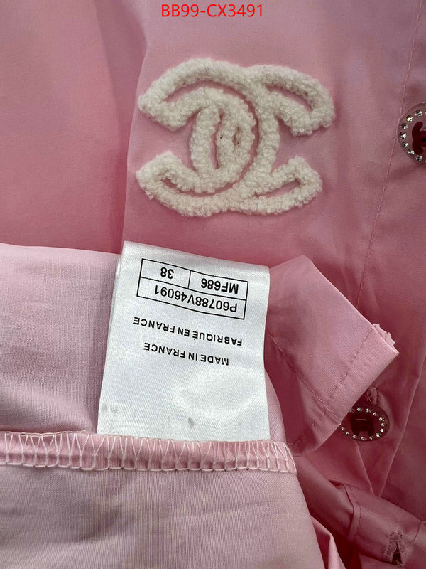 Clothing-Chanel we provide top cheap aaaaa ID: CX3491 $: 99USD