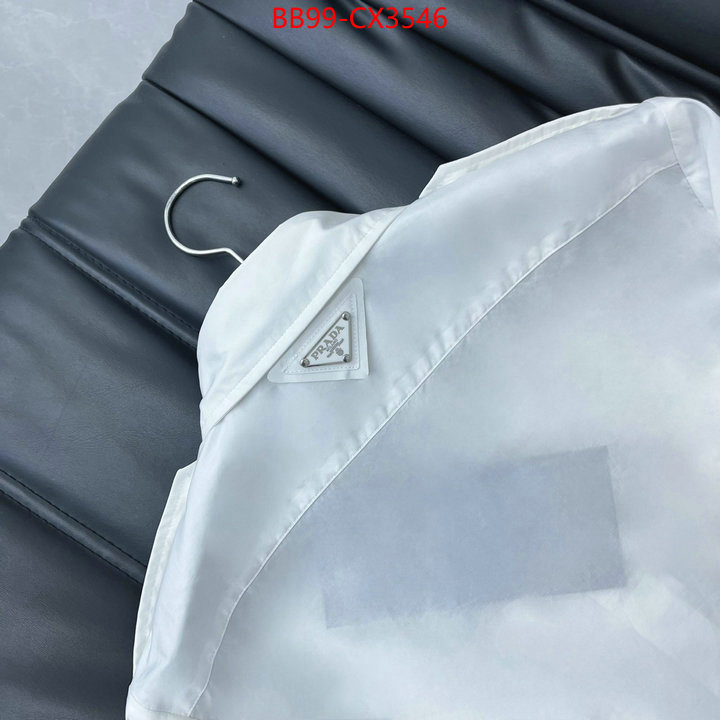 Clothing-Prada outlet sale store ID: CX3546 $: 99USD