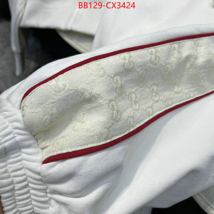 Clothing-Gucci replica 1:1 high quality ID: CX3424 $: 129USD