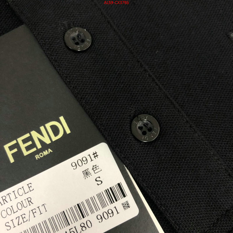 Clothing-Fendi wholesale replica shop ID: CX3786 $: 59USD