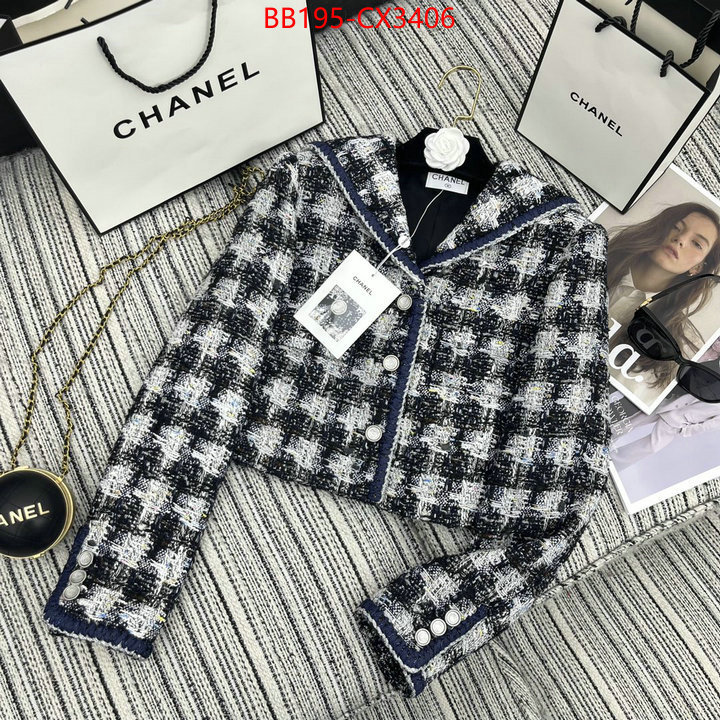 Clothing-Chanel aaaaa+ class replica ID: CX3406 $: 195USD