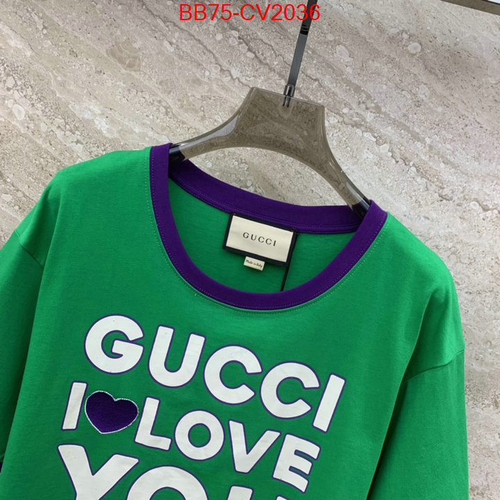 Clothing-Gucci the best affordable ID: CV2036 $: 75USD