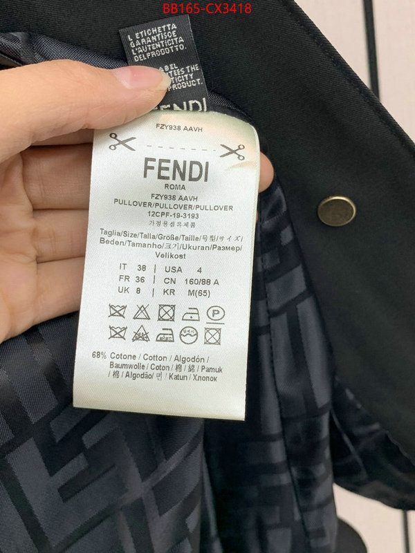Clothing-Fendi aaaaa class replica ID: CX3418 $: 165USD