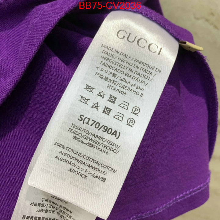 Clothing-Gucci the best affordable ID: CV2036 $: 75USD