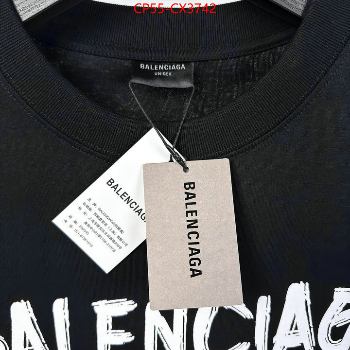 Clothing-Balenciaga outlet sale store ID: CX3742 $: 55USD