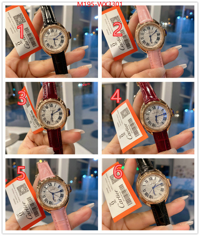 Watch(TOP)-Cartier the best quality replica ID: WX3301 $: 195USD