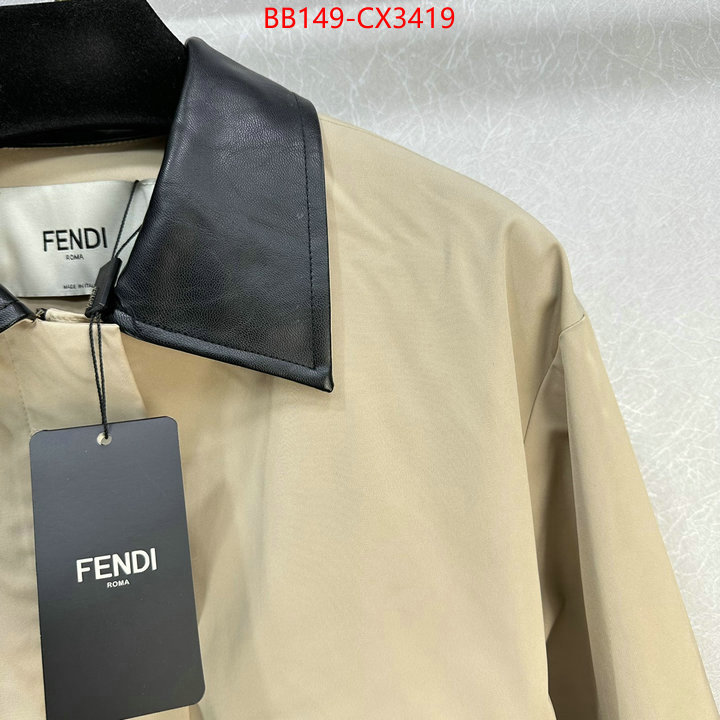 Clothing-Fendi sale outlet online ID: CX3419 $: 149USD