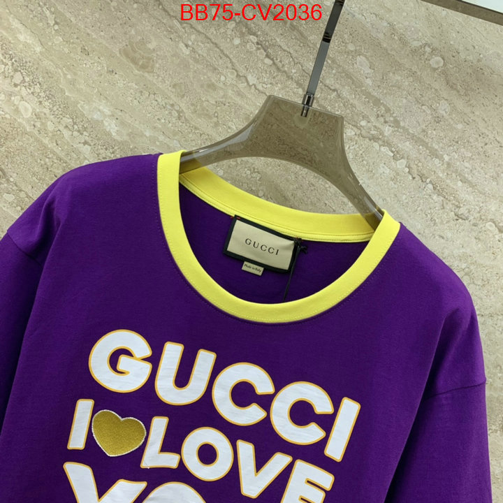 Clothing-Gucci the best affordable ID: CV2036 $: 75USD