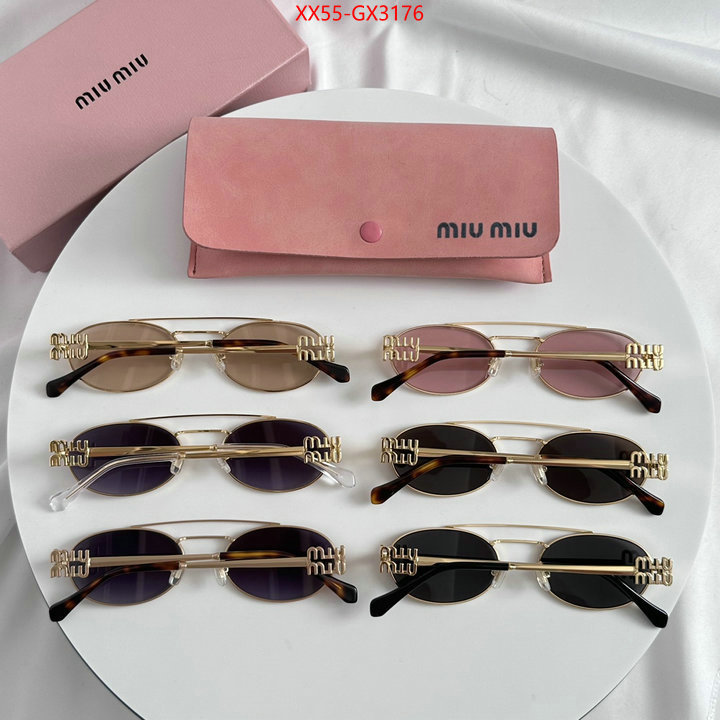 Glasses-Miu Miu what is aaaaa quality ID: GX3176 $: 55USD
