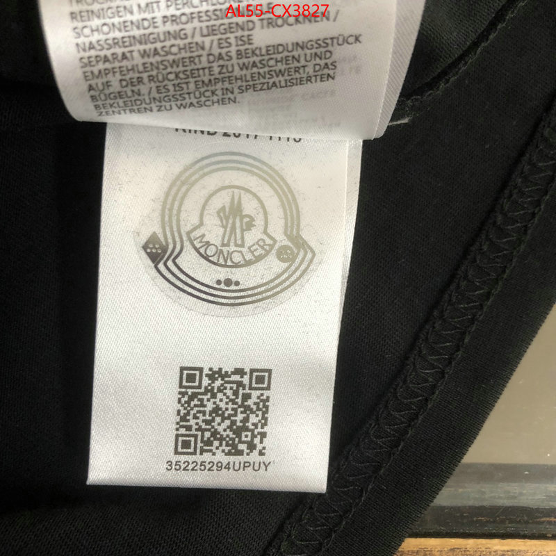 Clothing-Moncler buy high-quality fake ID: CX3827 $: 55USD