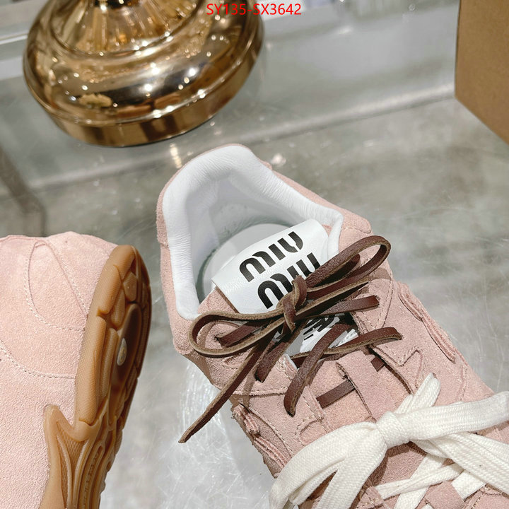 Women Shoes-Miu Miu designer high replica ID: SX3642 $: 135USD