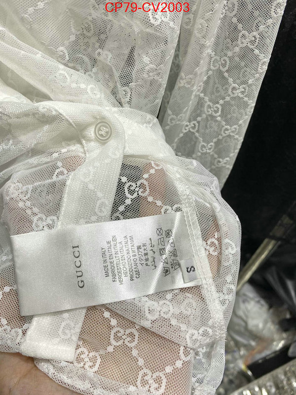 Clothing-Gucci top sale ID: CV2003 $: 79USD