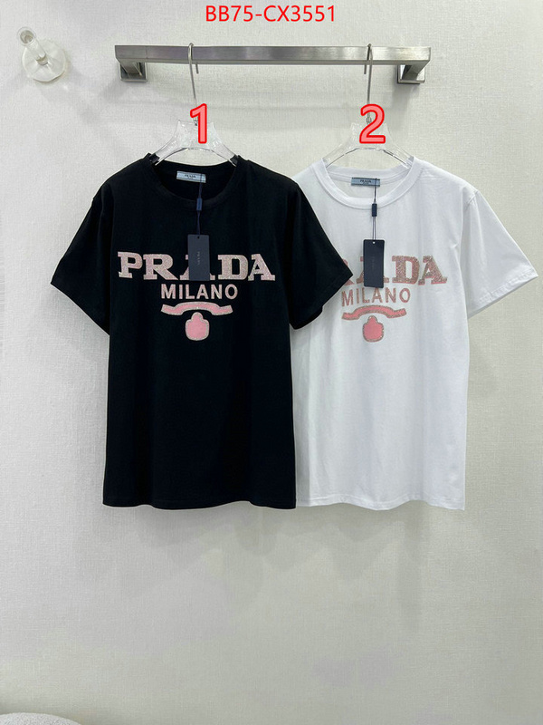 Clothing-Prada the most popular ID: CX3551 $: 75USD