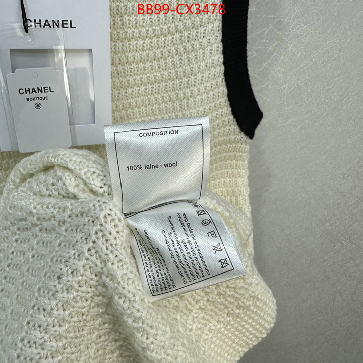 Clothing-Chanel is it illegal to buy ID: CX3478 $: 99USD