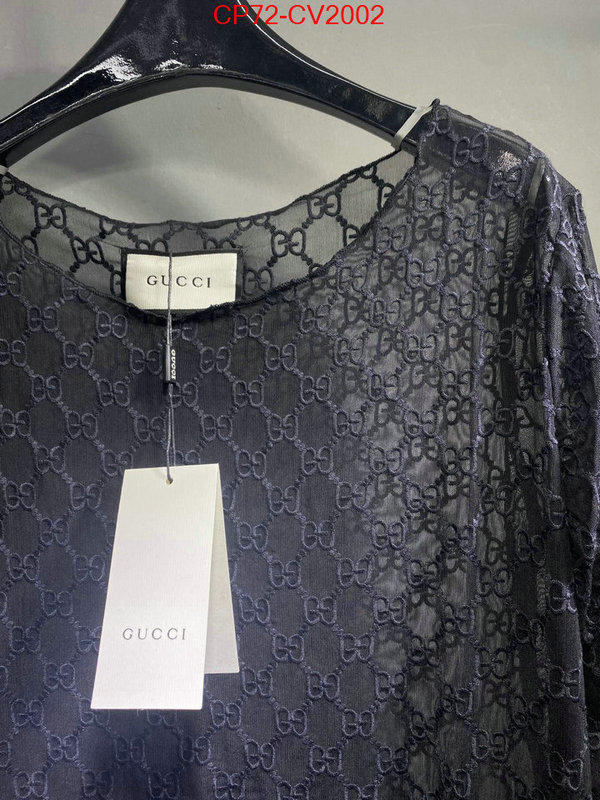 Clothing-Gucci mirror copy luxury ID: CV2002 $: 72USD