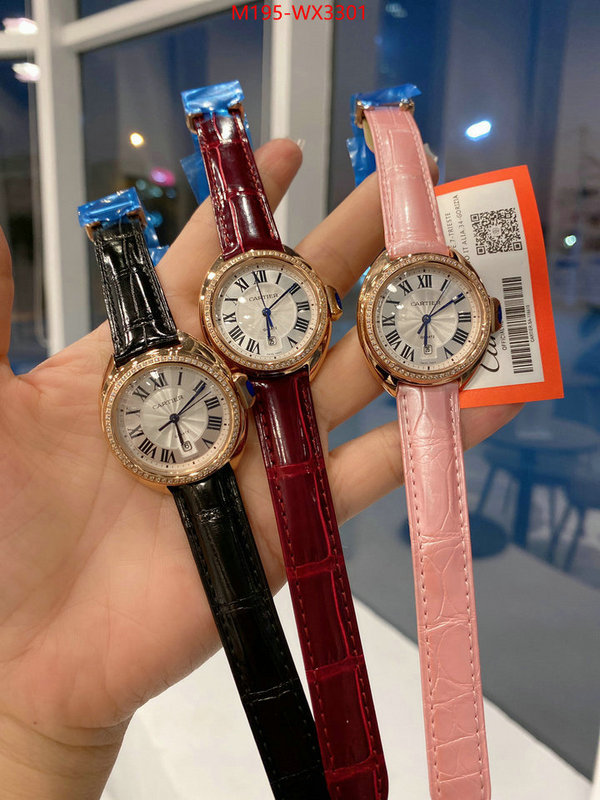 Watch(TOP)-Cartier the best quality replica ID: WX3301 $: 195USD