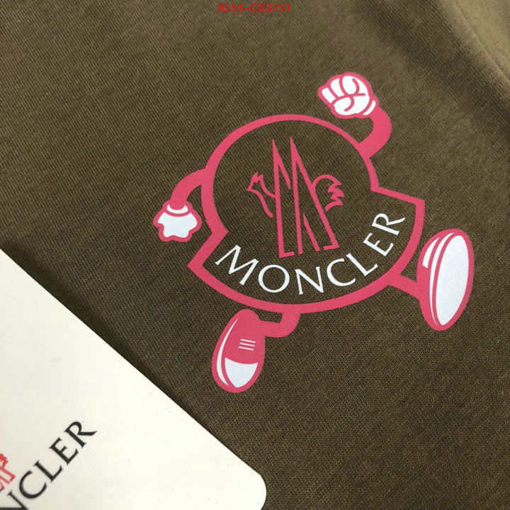 Clothing-Moncler shop cheap high quality 1:1 replica ID: CX3751 $: 55USD