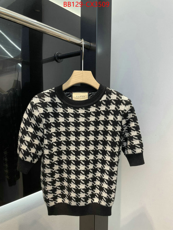 Clothing-Gucci where should i buy to receive ID: CX3509 $: 129USD