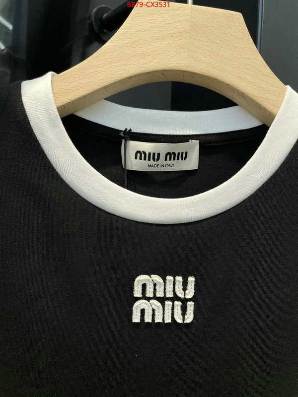 Clothing-MIU MIU aaaaa replica designer ID: CX3531 $: 79USD