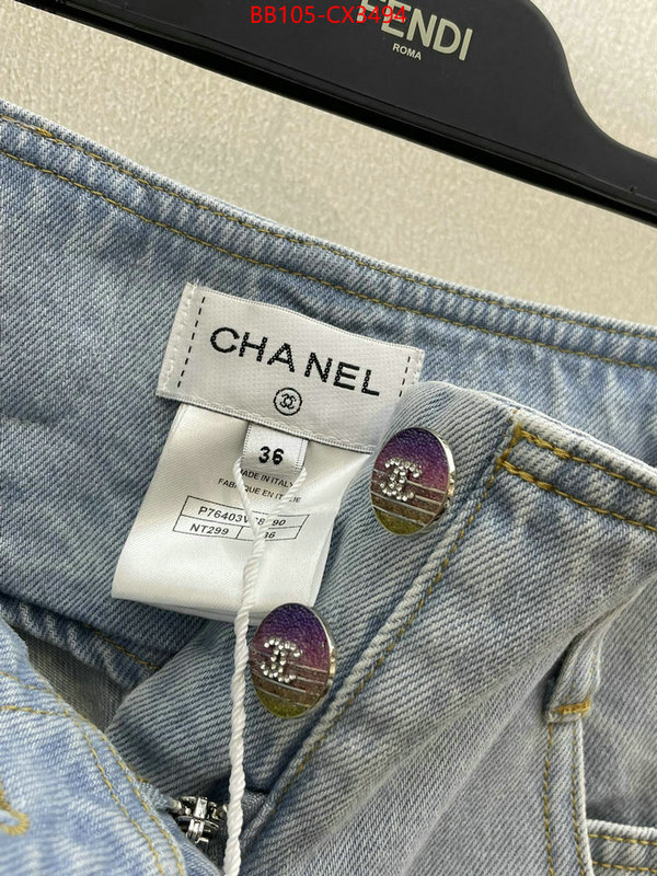 Clothing-Chanel aaaaa+ class replica ID: CX3494 $: 105USD