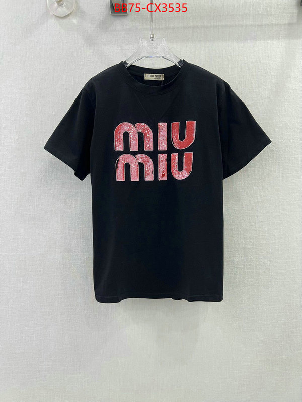 Clothing-MIU MIU is it ok to buy replica ID: CX3535 $: 75USD