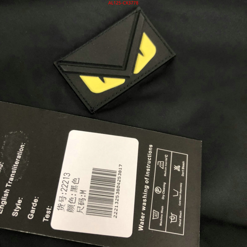 Clothing-Fendi fake designer ID: CX3778 $: 125USD