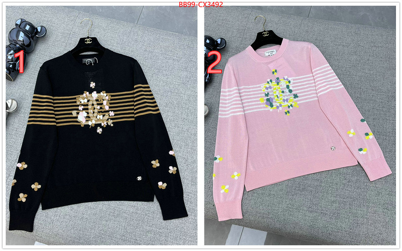 Clothing-Chanel styles & where to buy ID: CX3492 $: 99USD