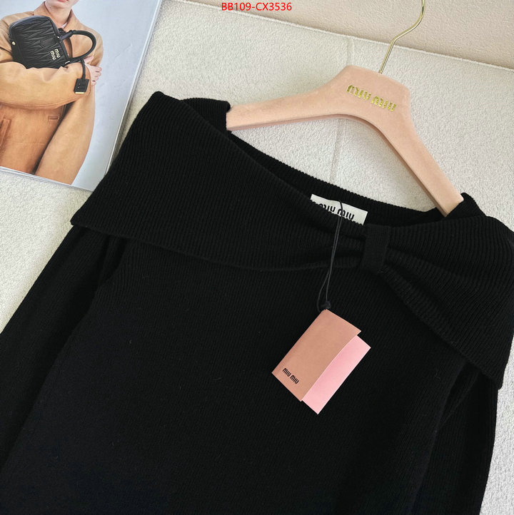 Clothing-MIU MIU top 1:1 replica ID: CX3536 $: 109USD