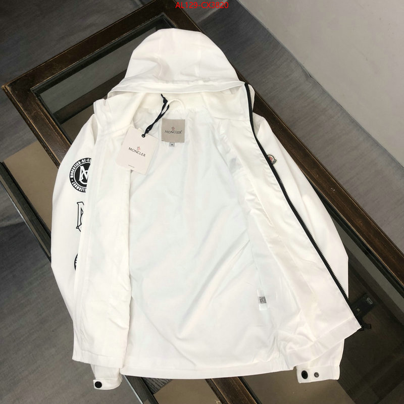 Clothing-Moncler quality replica ID: CX3820 $: 129USD