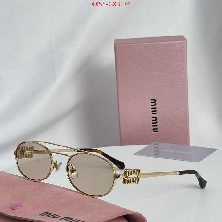 Glasses-Miu Miu what is aaaaa quality ID: GX3176 $: 55USD