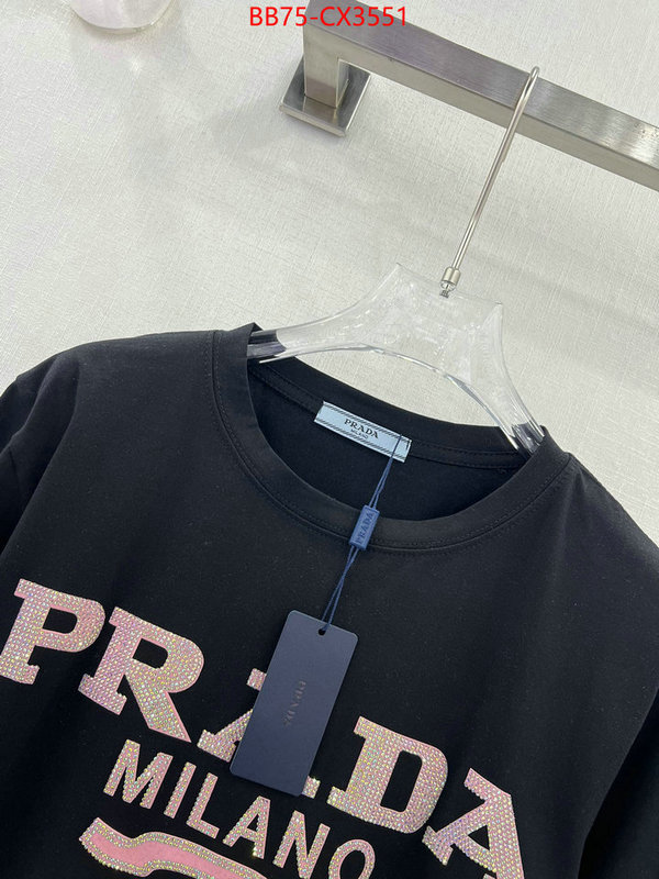 Clothing-Prada the most popular ID: CX3551 $: 75USD