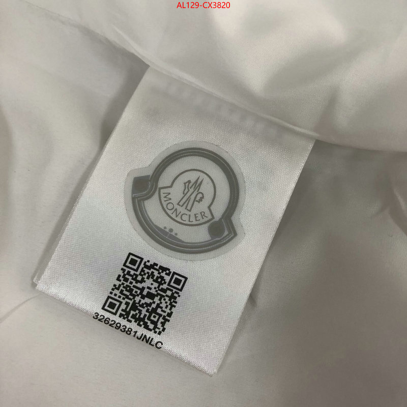 Clothing-Moncler quality replica ID: CX3820 $: 129USD
