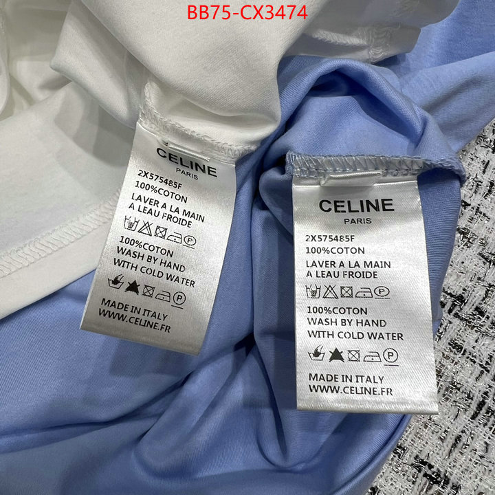 Clothing-Celine where can i buy the best quality ID: CX3474 $: 75USD