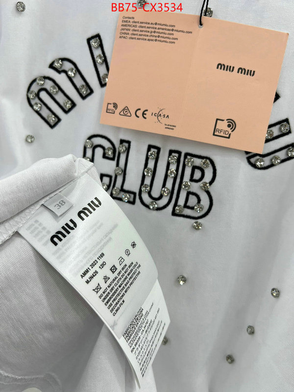 Clothing-MIU MIU where to find the best replicas ID: CX3534 $: 75USD