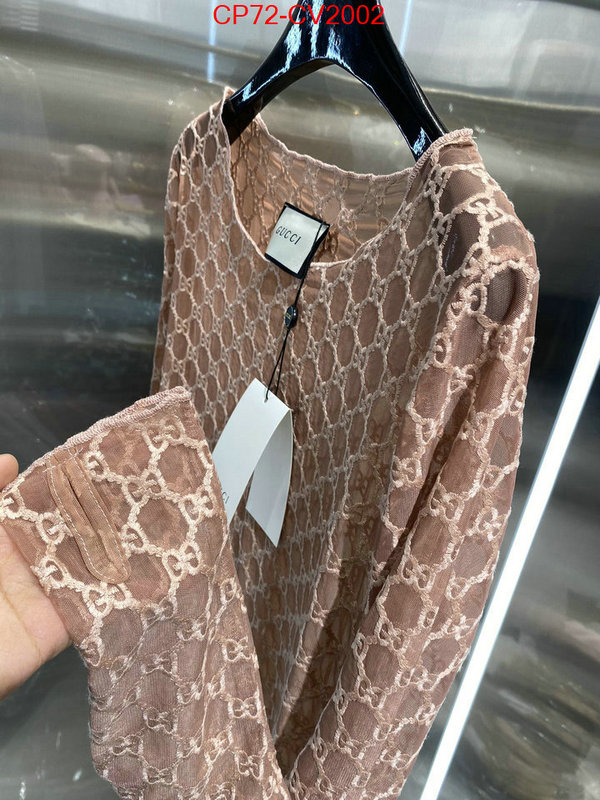 Clothing-Gucci mirror copy luxury ID: CV2002 $: 72USD