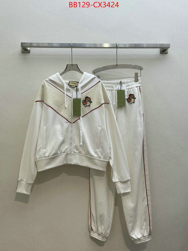 Clothing-Gucci replica 1:1 high quality ID: CX3424 $: 129USD