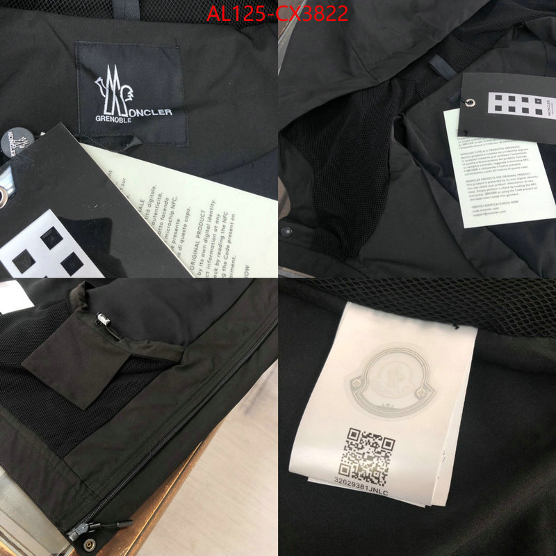 Clothing-Moncler aaaaa+ replica designer ID: CX3822 $: 125USD