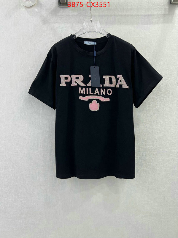 Clothing-Prada the most popular ID: CX3551 $: 75USD