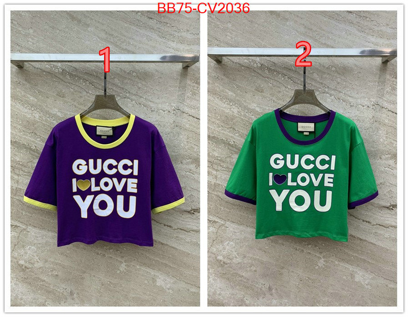 Clothing-Gucci the best affordable ID: CV2036 $: 75USD