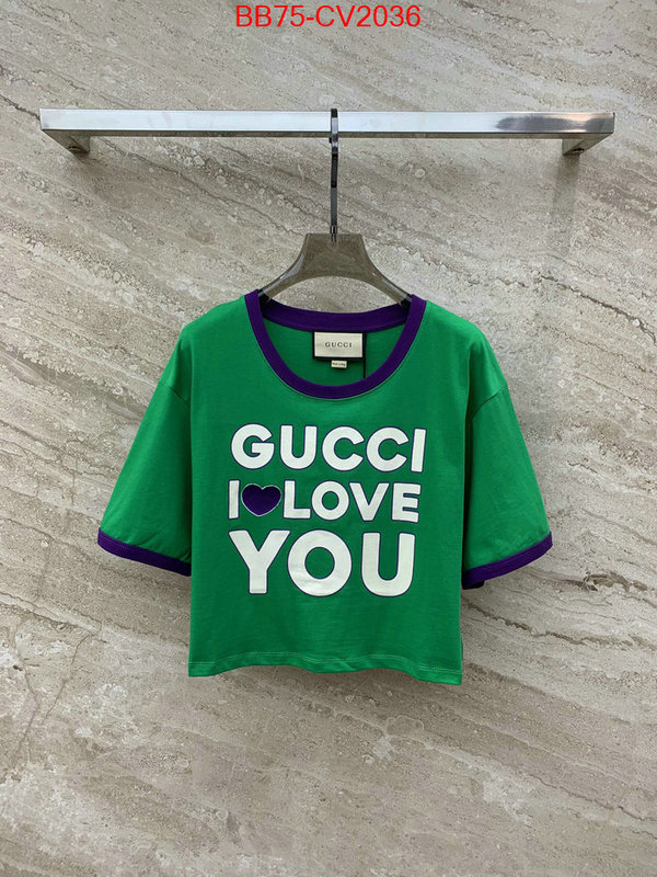 Clothing-Gucci the best affordable ID: CV2036 $: 75USD
