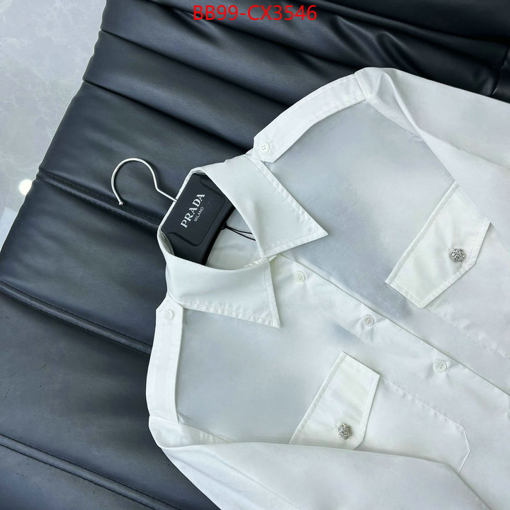 Clothing-Prada outlet sale store ID: CX3546 $: 99USD