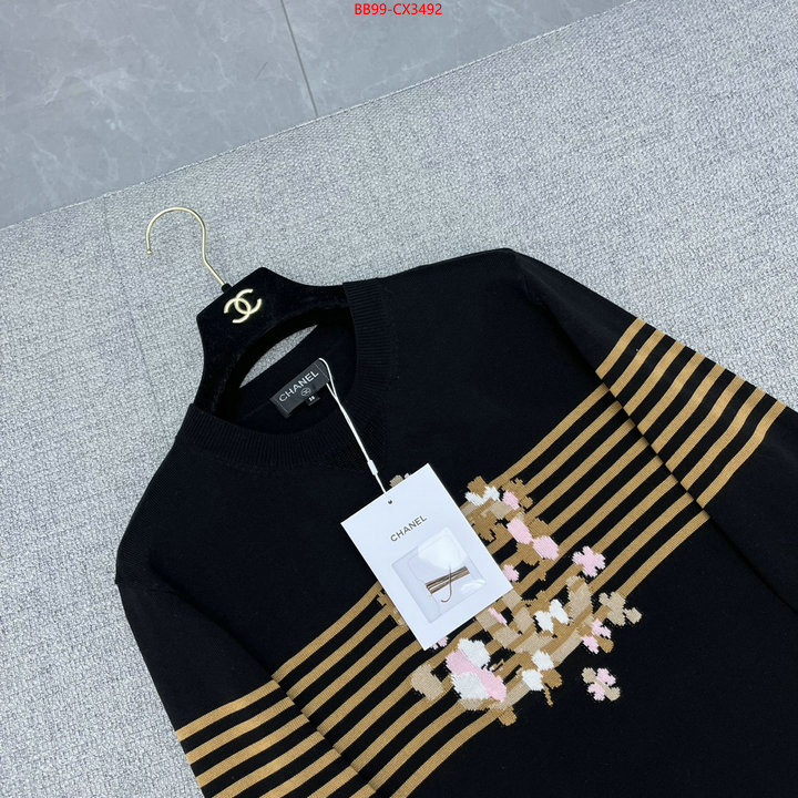 Clothing-Chanel styles & where to buy ID: CX3492 $: 99USD