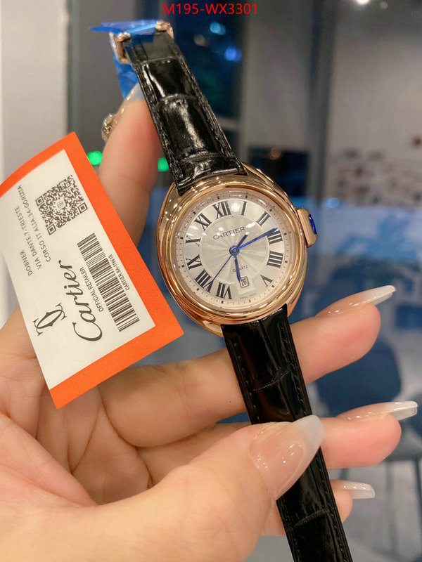 Watch(TOP)-Cartier the best quality replica ID: WX3301 $: 195USD