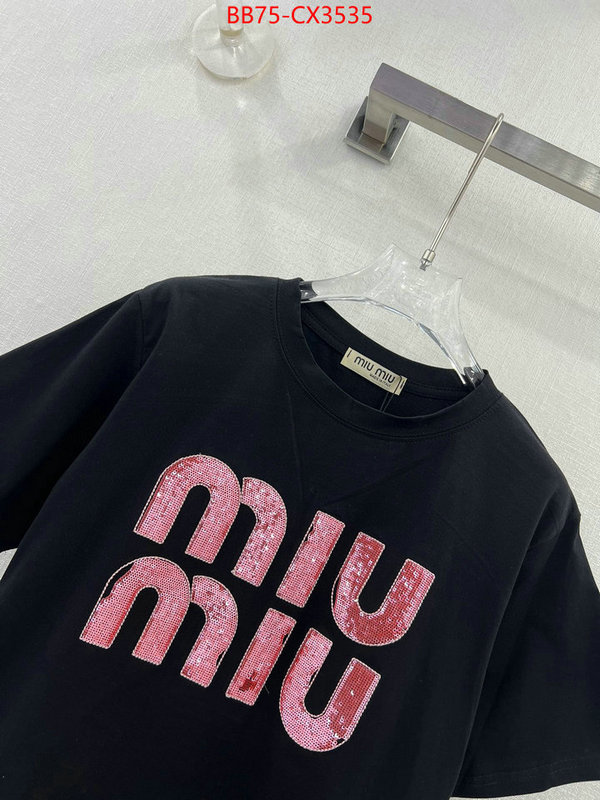 Clothing-MIU MIU is it ok to buy replica ID: CX3535 $: 75USD