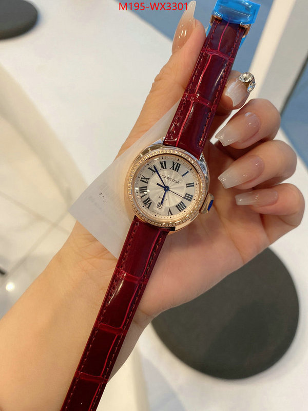 Watch(TOP)-Cartier the best quality replica ID: WX3301 $: 195USD