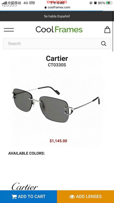 Glasses-Cartier 1:1 replica wholesale ID: GX3095 $: 49USD