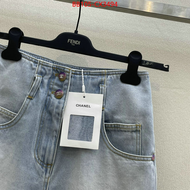 Clothing-Chanel aaaaa+ class replica ID: CX3494 $: 105USD