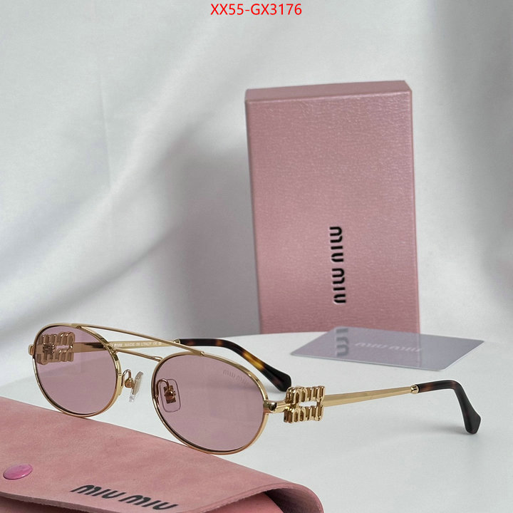 Glasses-Miu Miu what is aaaaa quality ID: GX3176 $: 55USD