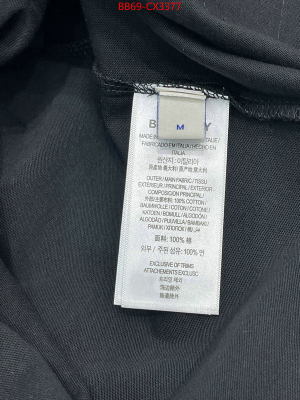 Clothing-Burberry what best replica sellers ID: CX3377 $: 69USD