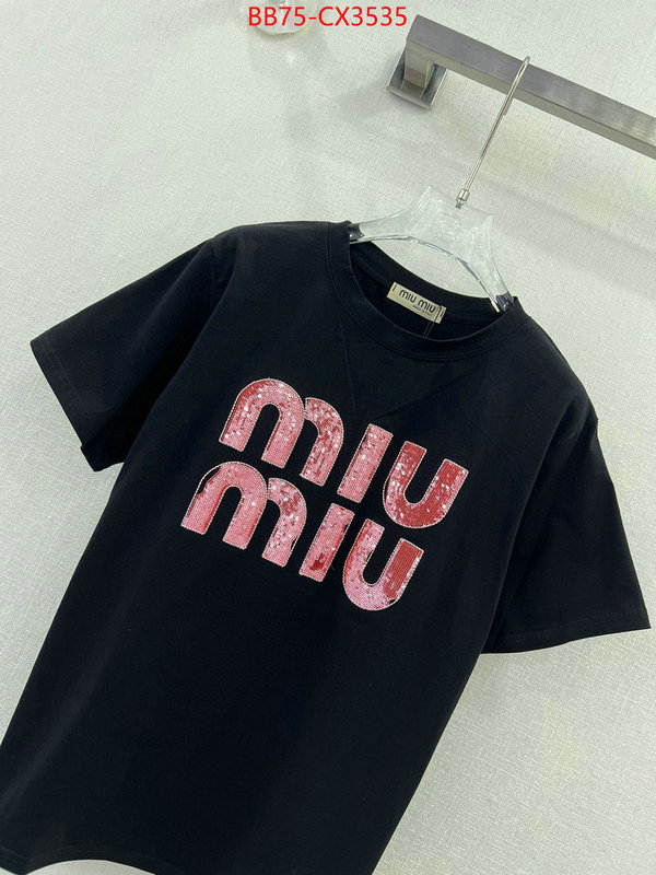 Clothing-MIU MIU is it ok to buy replica ID: CX3535 $: 75USD
